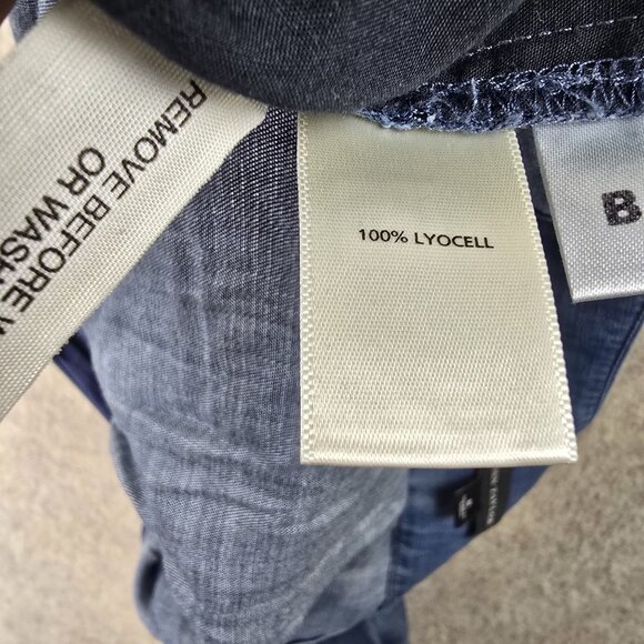 Ann Taylor Womens Blue Chambray Skirt Mid-Rise Size 8 Casual Lightweight Cotton - Picture 7 of 9